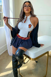 Put A Spell On You 5 Piece Costume Set - Grey/Combo