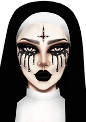 Evil Nun Rhinestone Stick-On Jewels
