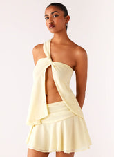 Delight Me Asymmetrical Top - Yellow