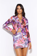 Party In The House Mesh Top Purple