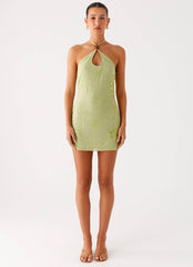 Kiara Beaded Mini Dress - Mint