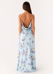 Liana Cowl Maxi Dress - Print