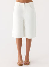 Orleans Denim Jorts - White