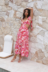 Classy Style Maxi Dress Red
