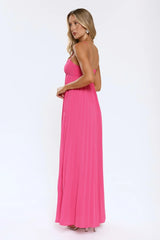 A Little Drama Strapless Maxi Dress Pink