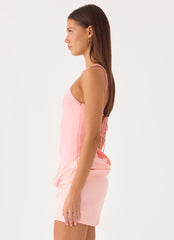 Keanu Cupro Mini Dress - Pink