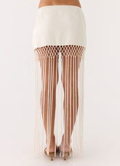 Mania Tassel Mini Skirt - Ivory