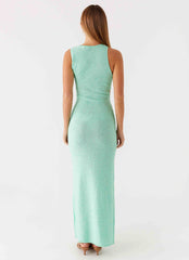 Offshore Knit Maxi Dress - Pastel Green