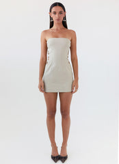 Conceited Strapless Mini Dress - Sand