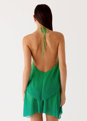 Twin Flame Mini Dress - Green Gradient